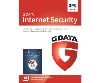 Karta podarunkowa Gdata INTERNET SECURITY 3 PC 1 ROK